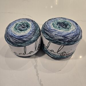 Mandala Ombre Yarn in Blue and Green